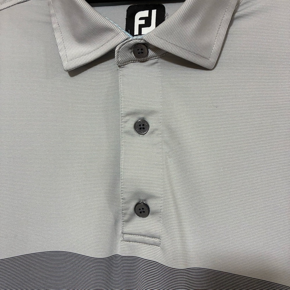 FootJoy Performance Stretch Golf Polo Men’s XL Blue Gray Lee’s Hill Golf Club - Picture 4 of 6